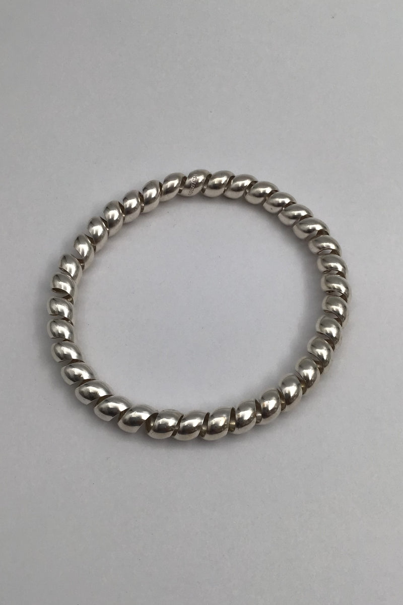 Hans Jensen Silver Spiral Bangle