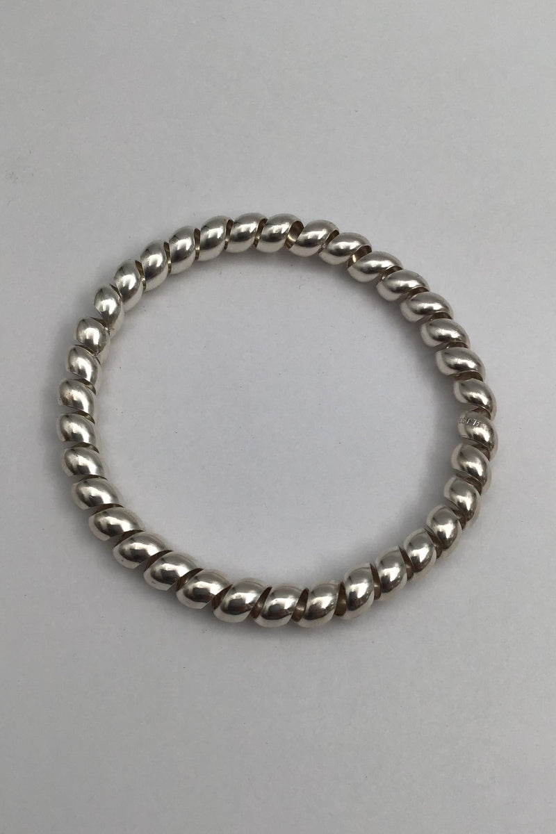 Hans Jensen Silver Spiral Bangle