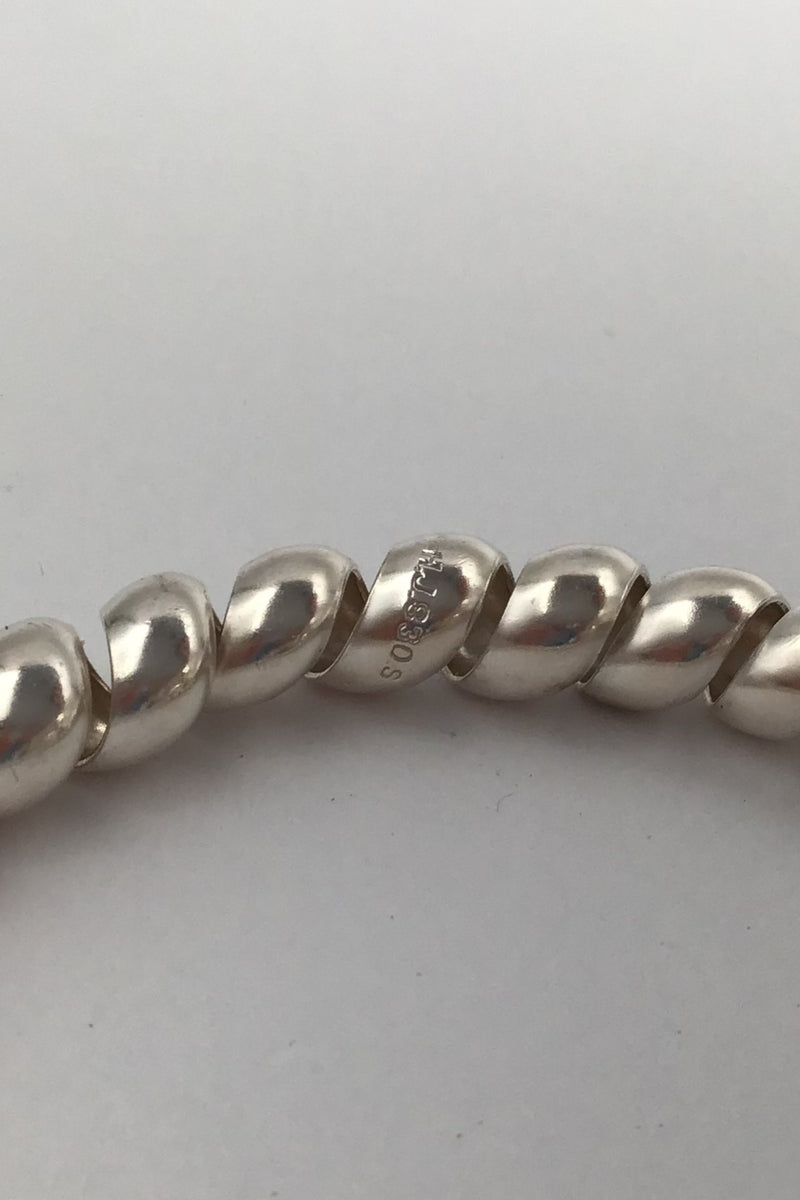 Hans Jensen Silver Spiral Bangle