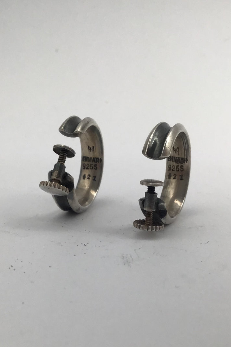 Hans Hansen Sterling Silver Earrings (Screws) No. 421