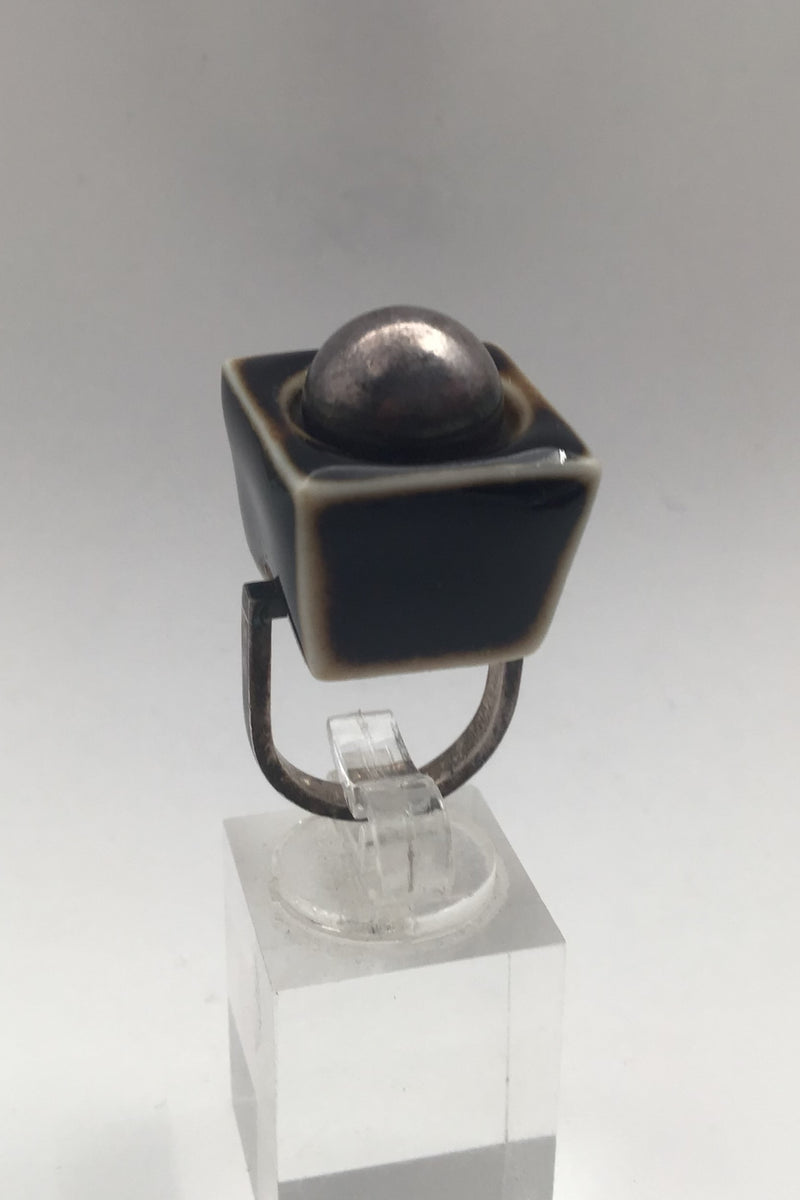 Royal Copenhagen Anton Michelsen Moderner Ring aus Sterlingsilber und Porzellan