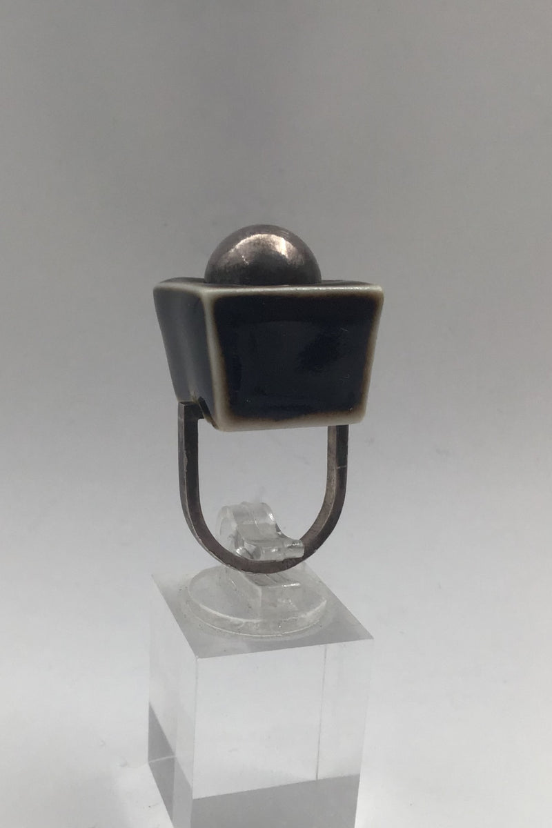 Royal Copenhagen Anton Michelsen Moderner Ring aus Sterlingsilber und Porzellan