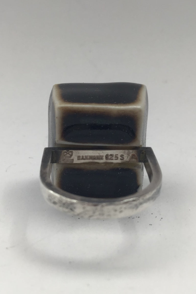 Royal Copenhagen Anton Michelsen Moderner Ring aus Sterlingsilber und Porzellan