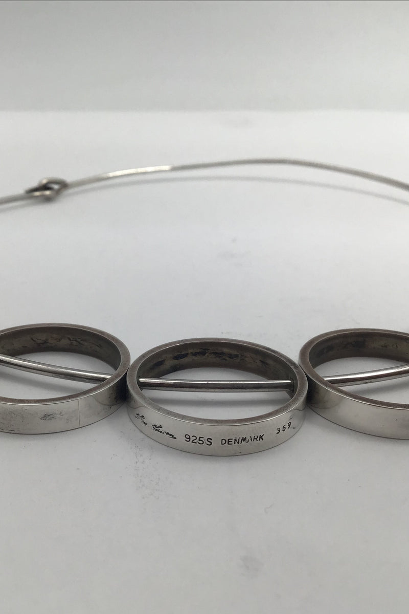 Hans Hansen Sterling Silver Modern Neck Ring No. 359 Bent Gabrielsen