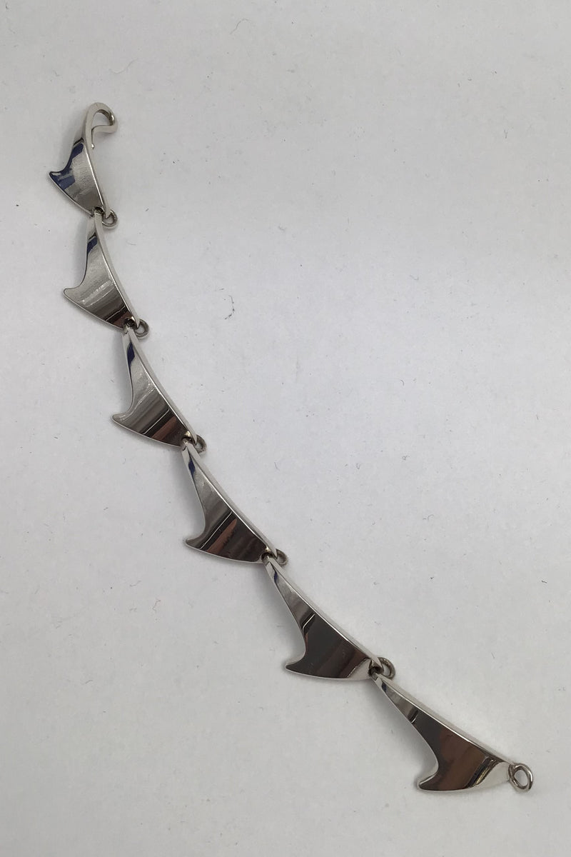 Bent Knudsen Sterling Silver Shark Fin Bracelet