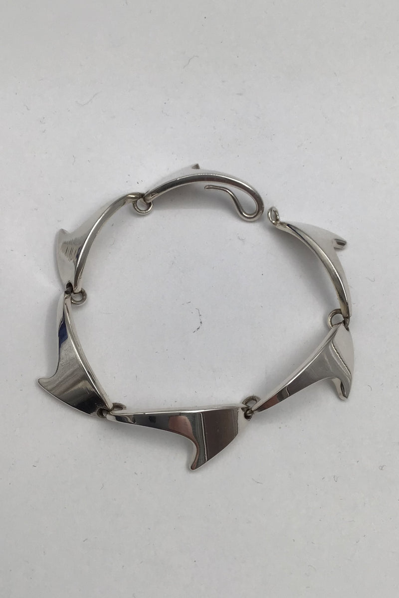 Bent Knudsen Sterling Silver Shark Fin Bracelet