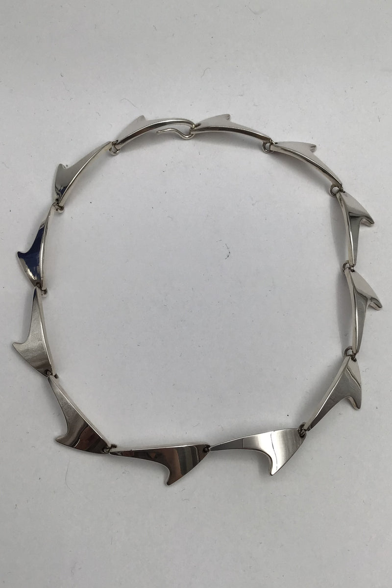 Bent Knudsen Sterling Silver Shark Fin Necklace