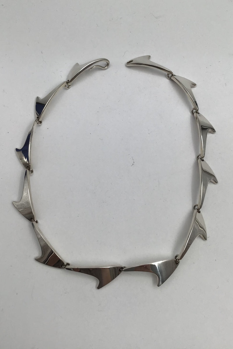 Bent Knudsen Sterling Silver Shark Fin Necklace