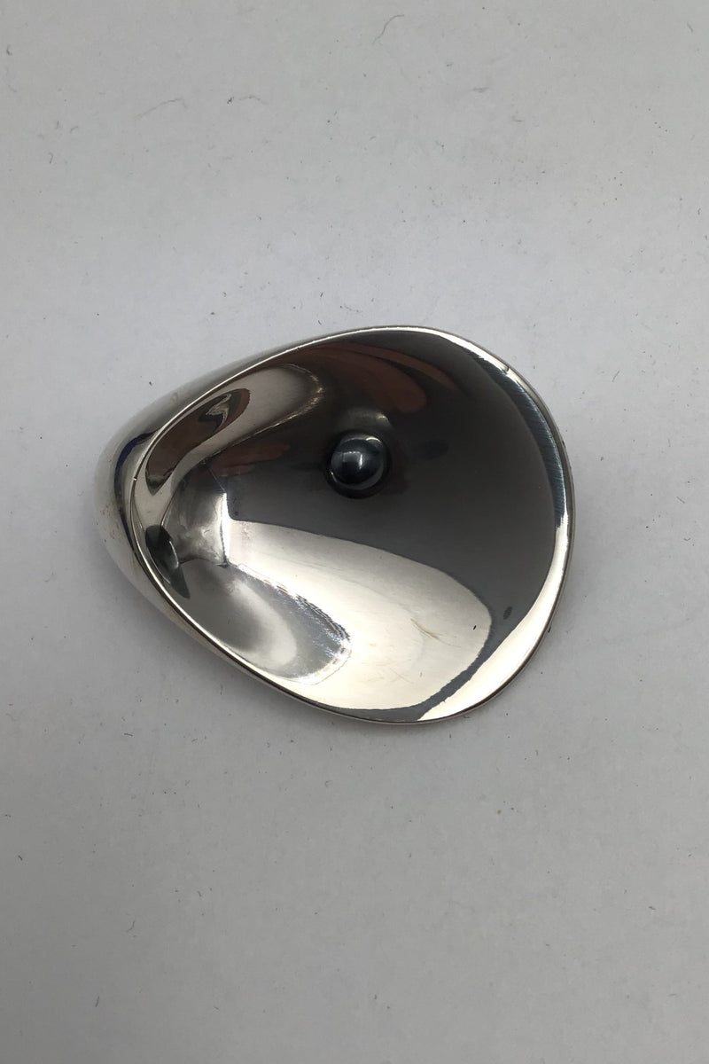 Georg Jensen Sterling Silver Brooch No. 328 Hematite