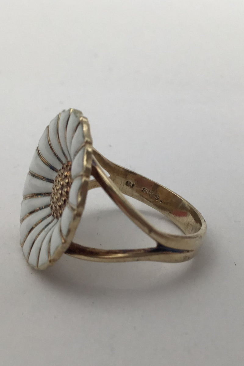 Georg Jensen Sterling Silver Gold Plated Marguerite Ring