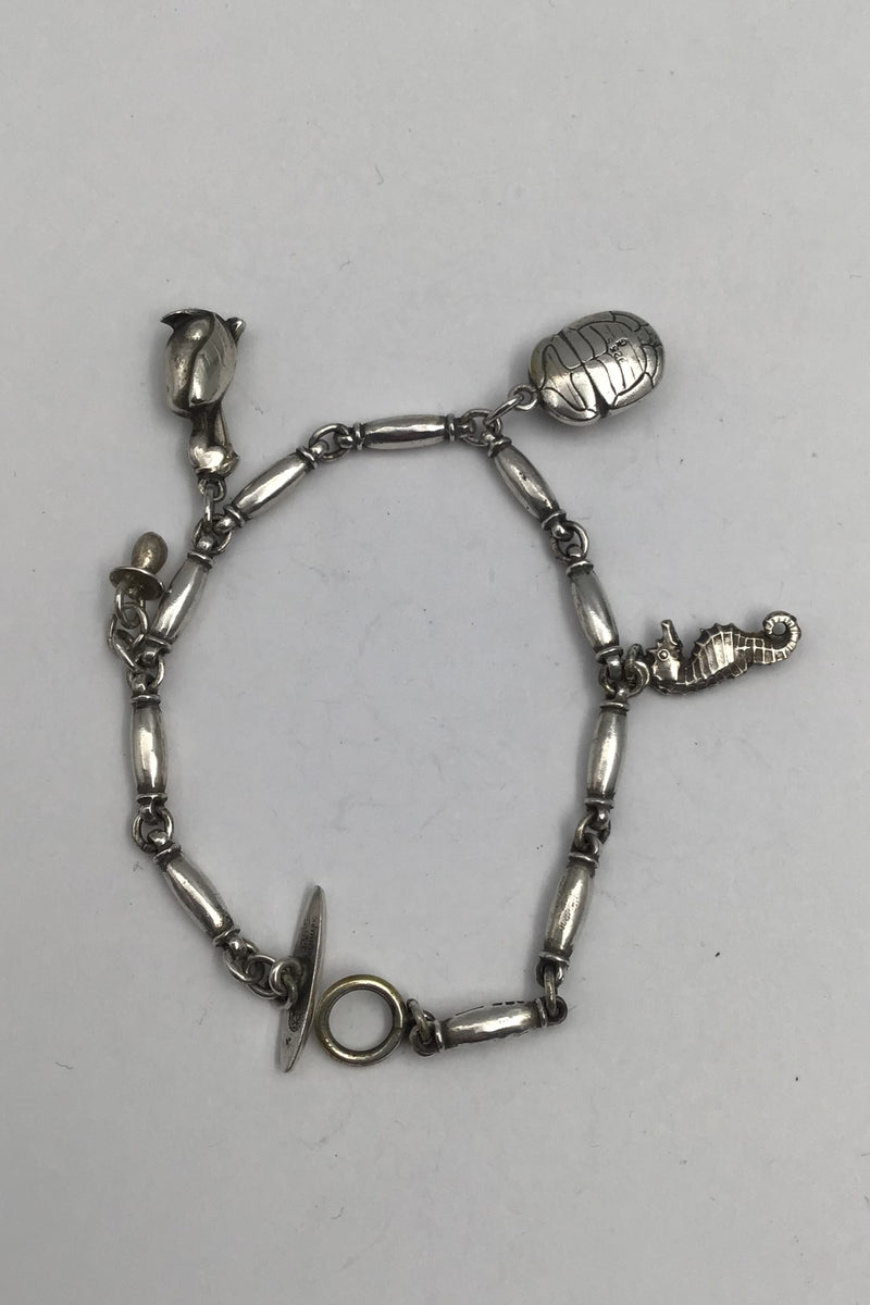 Georg Jensen Sterling Silver Bracelet No. 43 w Charms