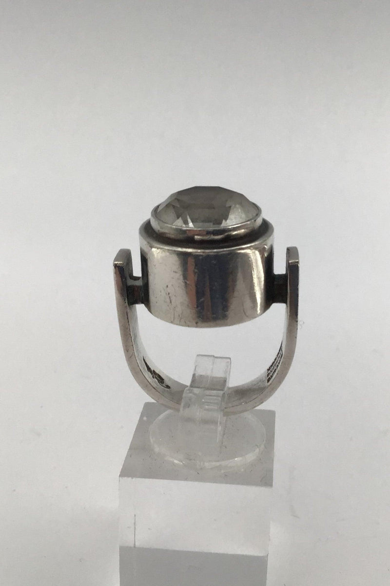 Aage Fausing / Rey Urban Sterling Sølv Moderne Ring Bjergkrystal - Danam Antik