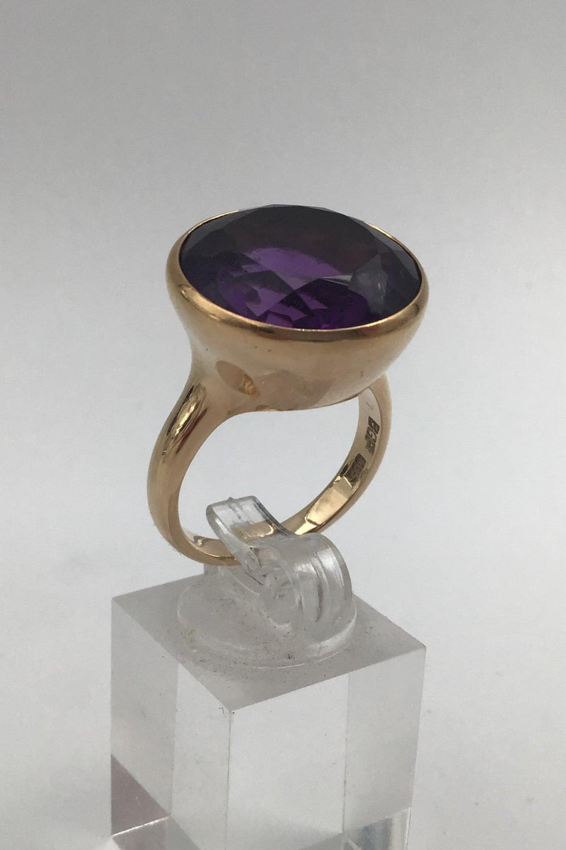Bent Gabrielsen 14K Guld Ring (Ametyst) - Danam Antik