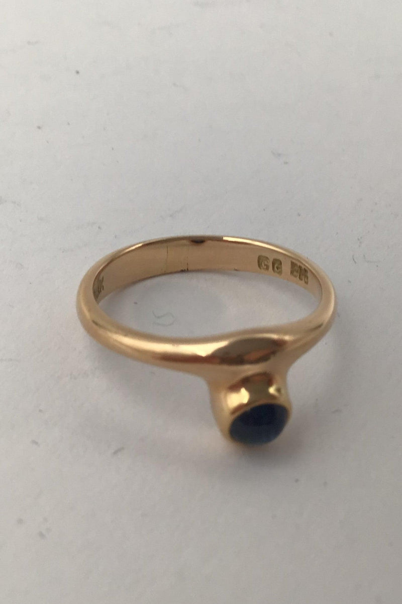 Bent Gabrielsen 14K Guld Ring No. 825 (Safir) - Danam Antik