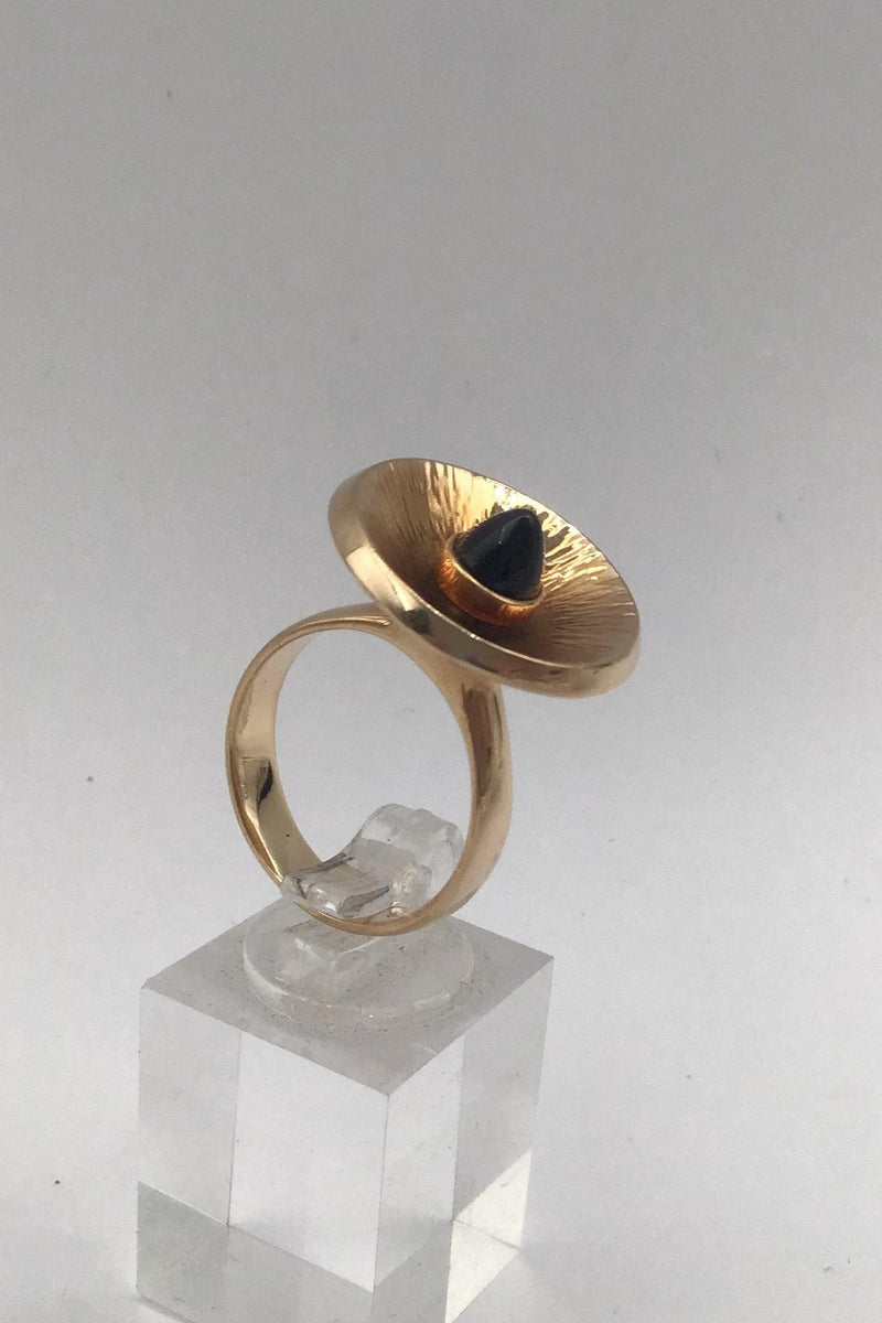 Bent Gabrielsen 14K Guld Ring (Safir) - Danam Antik