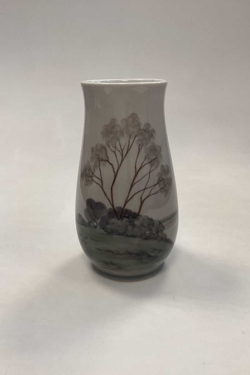 Bing og Grøndahl Art Nouveau Vase med Træer No. 526/5210 - Danam Antik