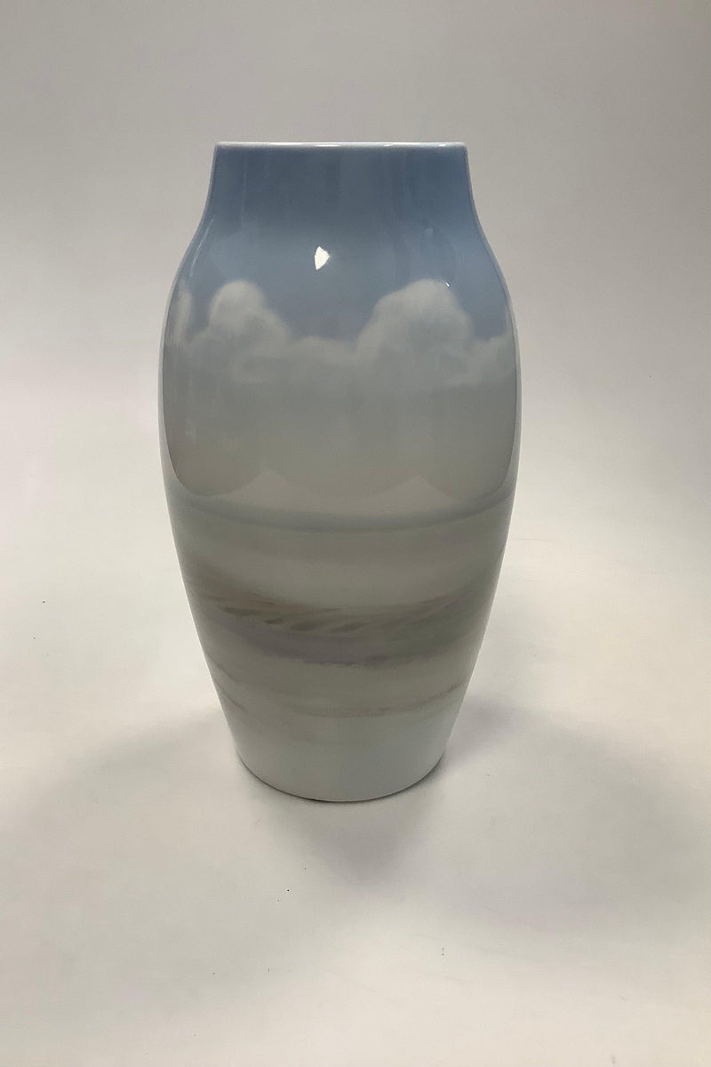 Bing og Grøndahl Art Nouveau Vase No 8695 - 243 med Mølle - Danam Antik