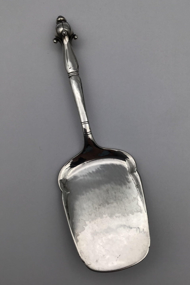 C. Jensen Sølv Ornamental Serveringsspade (Ametyst) - Danam Antik