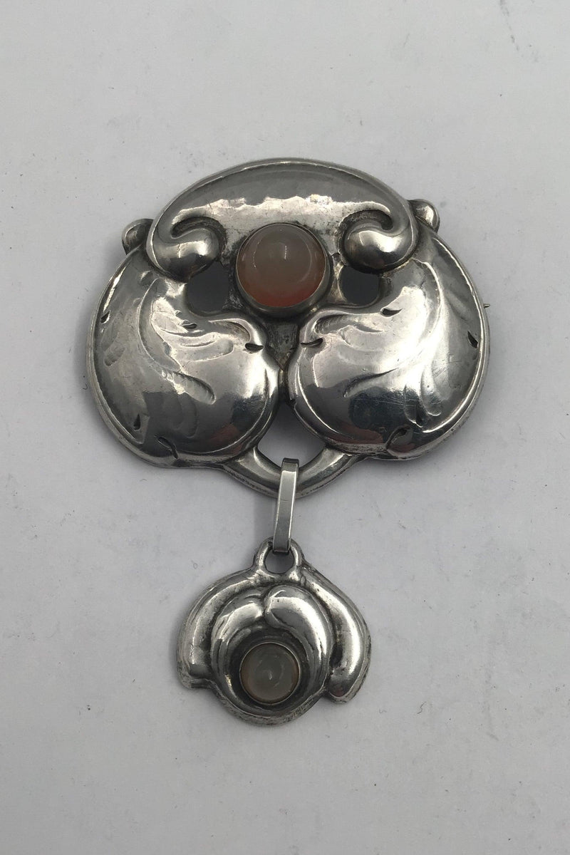 CTC/Dansk Sølv Art Nouveau Broche - Danam Antik