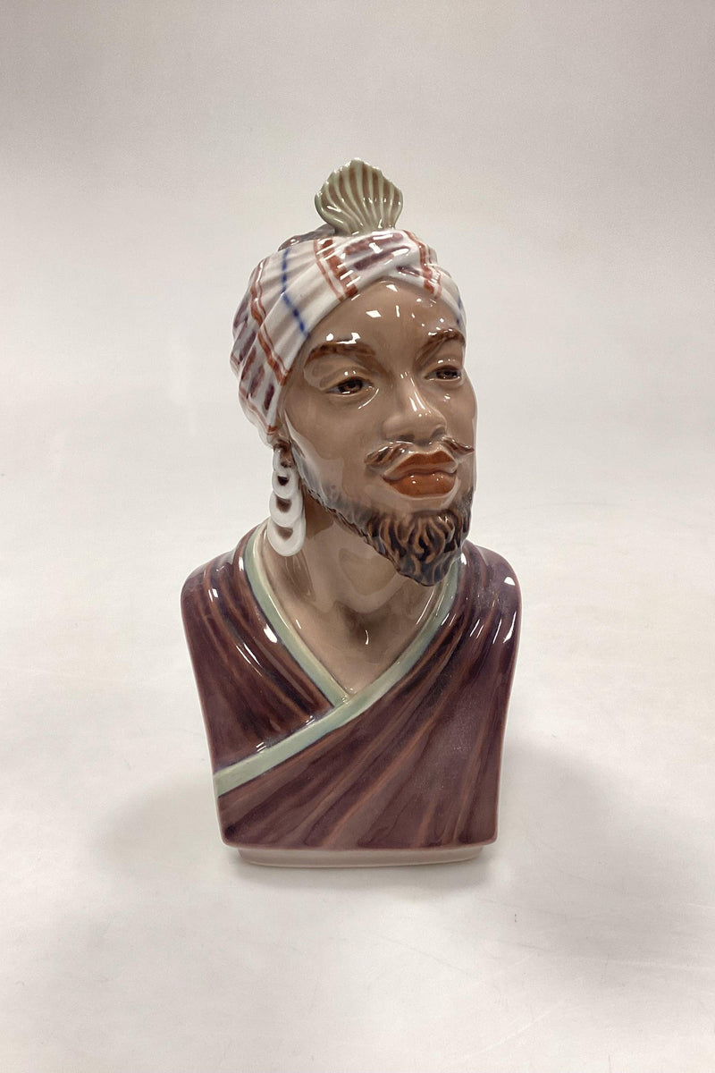 Dahl Jensen Figur No. 1229 - Buste af Afrikansk Mand - Danam Antik