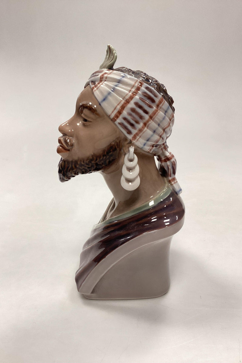 Dahl Jensen Figur No. 1229 - Buste af Afrikansk Mand - Danam Antik