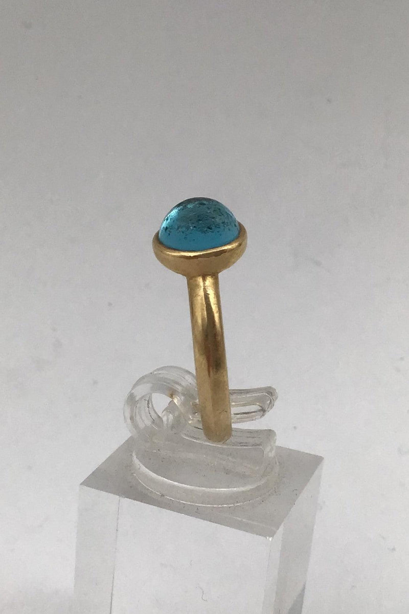 Georg Jensen 18K Guld Ring David Chu Moonrise Blå Topaz - Danam Antik