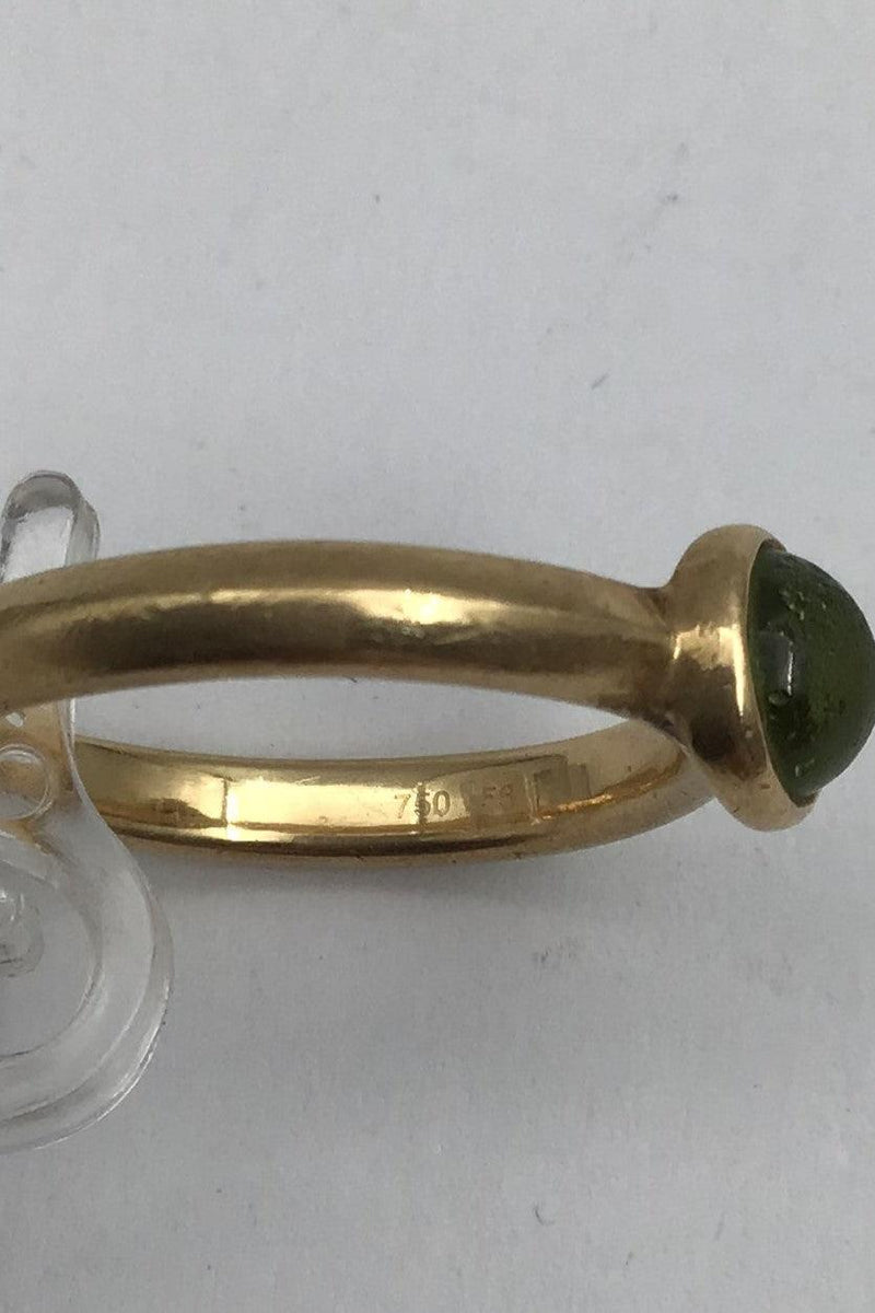 Georg Jensen 18K Guld Ring David Chu Moonrise Peridot - Danam Antik