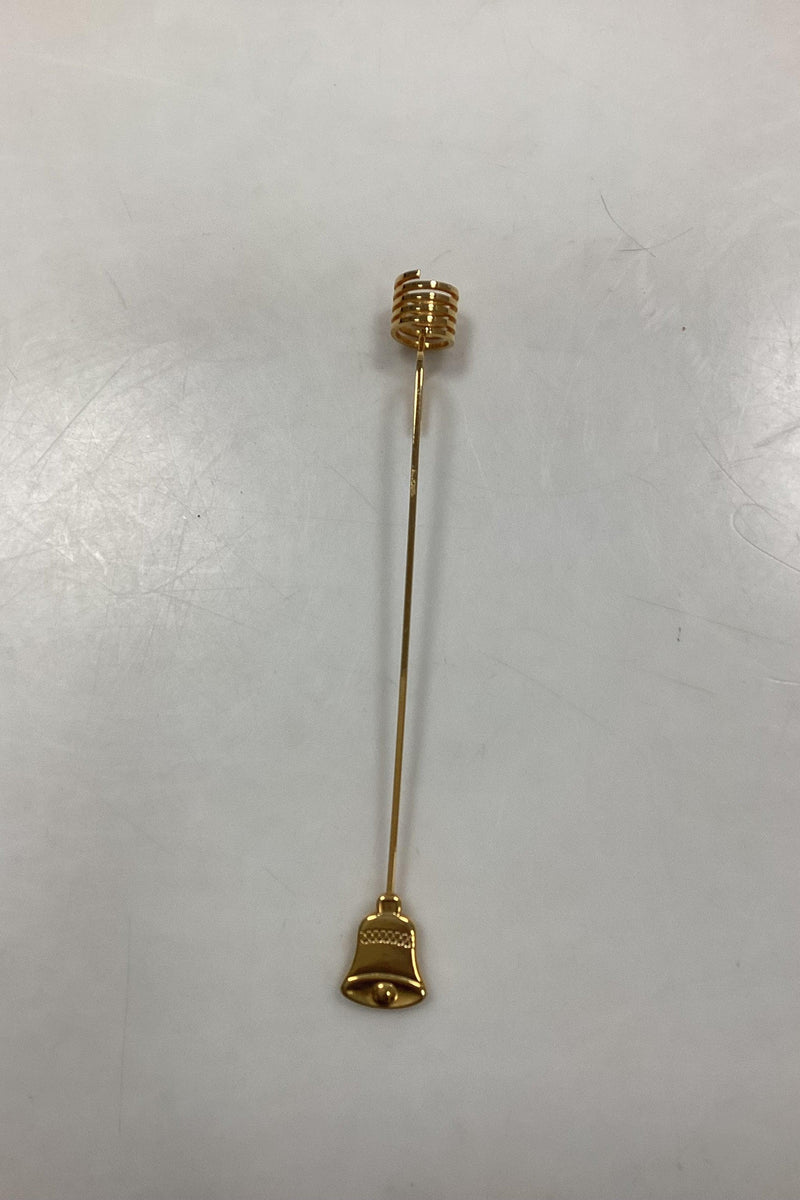 Georg Jensen Golden Christmas Lyseholder - Klokke 1994 - Danam Antik