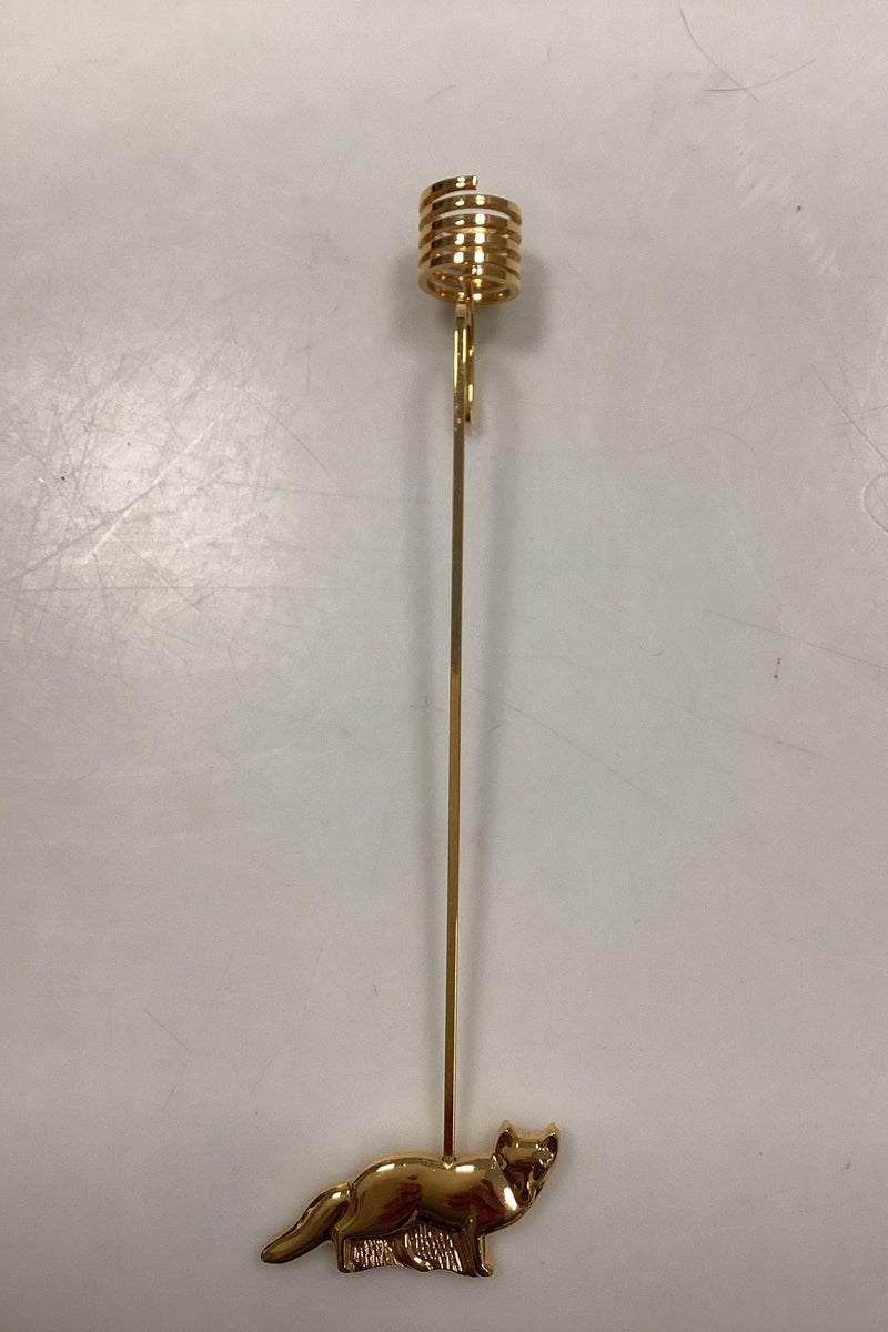 Georg Jensen Golden Christmas Lyseholder - Ræv 2002 - Danam Antik