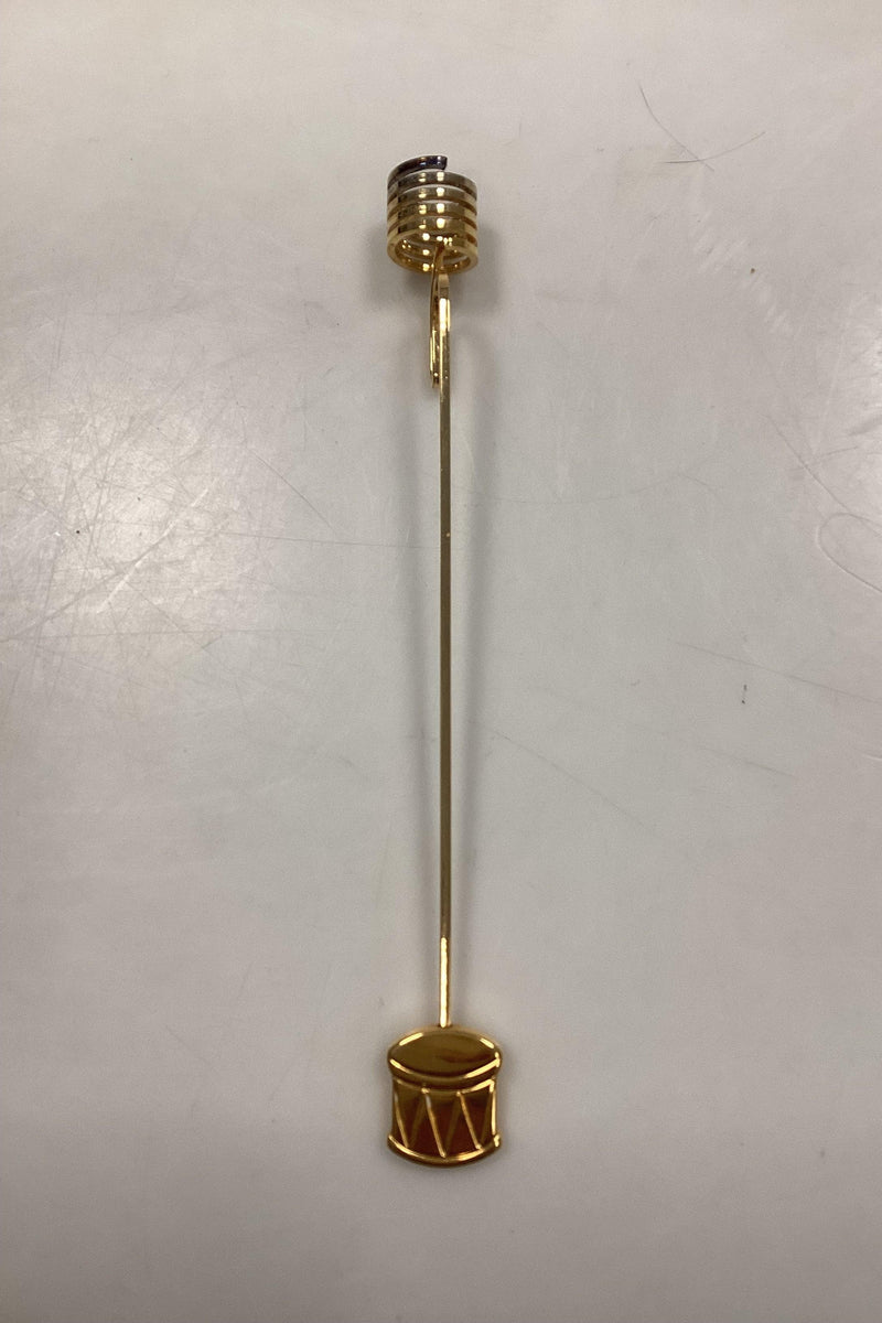 Georg Jensen Golden Christmas Lyseholder - Tromme 1992 - Danam Antik