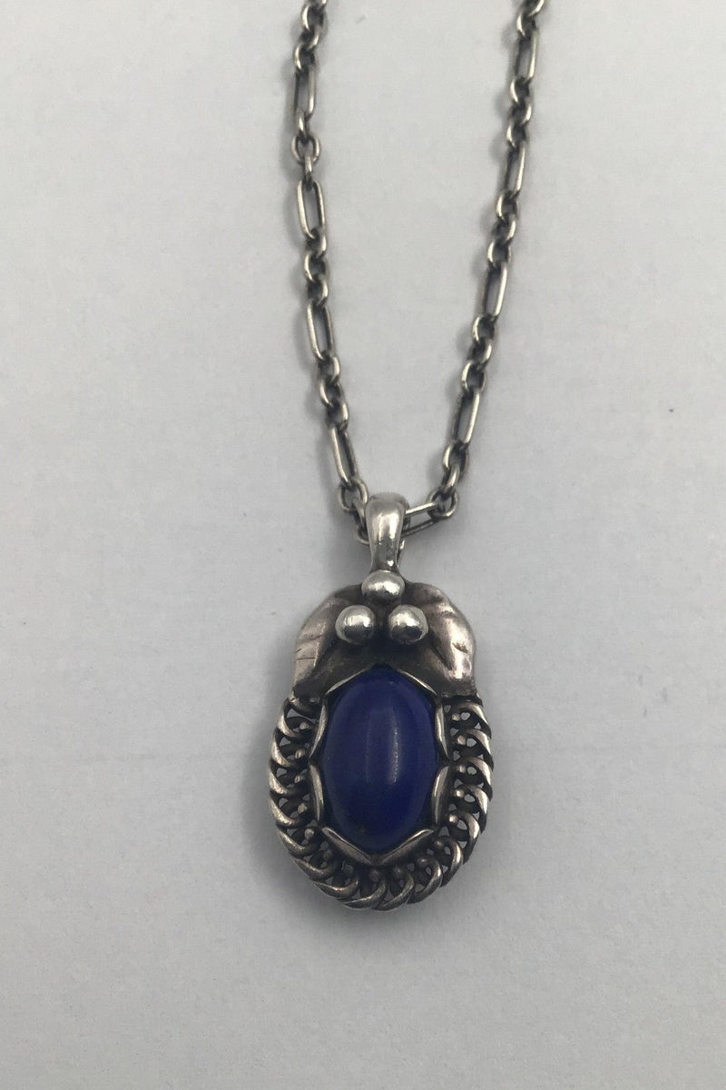 Georg Jensen Sterling Sølv Årsvedhæng 1992 med Lapis Lazuli - Danam Antik