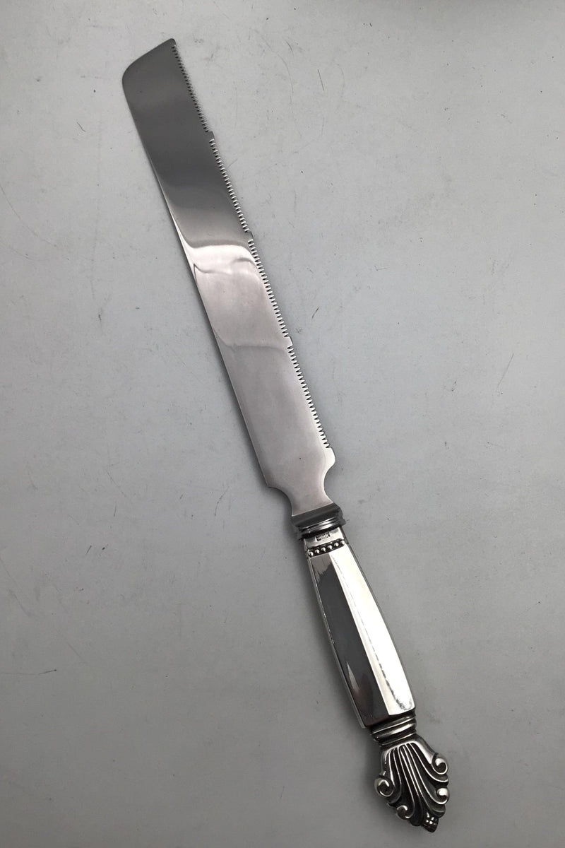 Georg Jensen Sterling Sølv Dronning Brødkniv No. 197B - Danam Antik