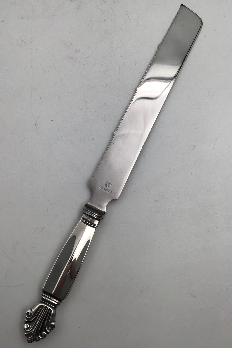 Georg Jensen Sterling Sølv Dronning Brødkniv No. 197B - Danam Antik