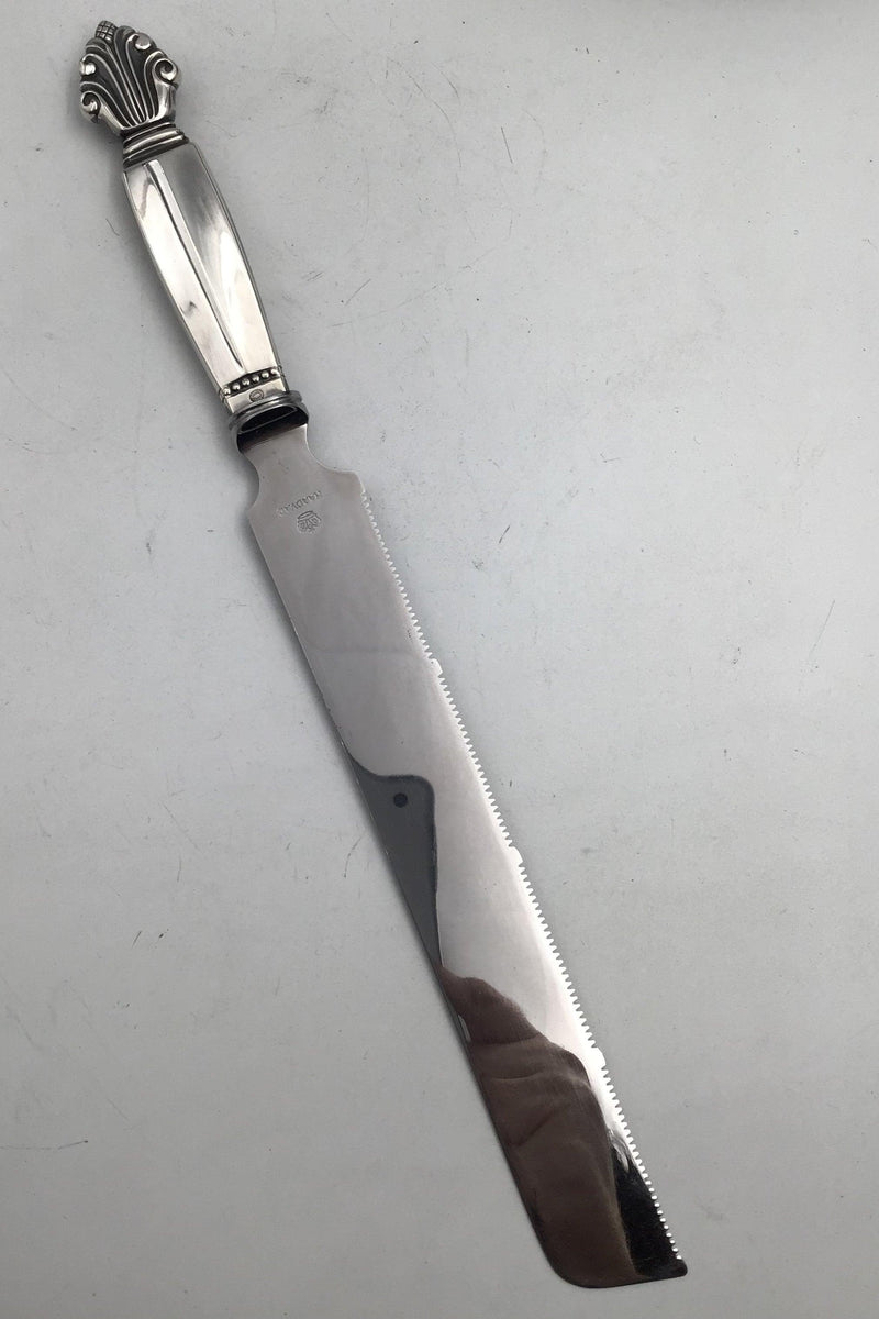 Georg Jensen Sterling Sølv Dronning Brødkniv No. 197B - Danam Antik