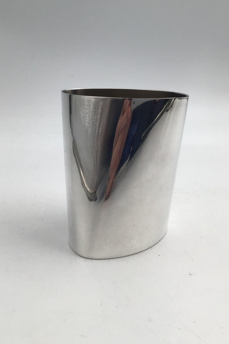 Georg Jensen Sterling Sølv Ellipseformet Vase / Bæger Verner Panton - Danam Antik