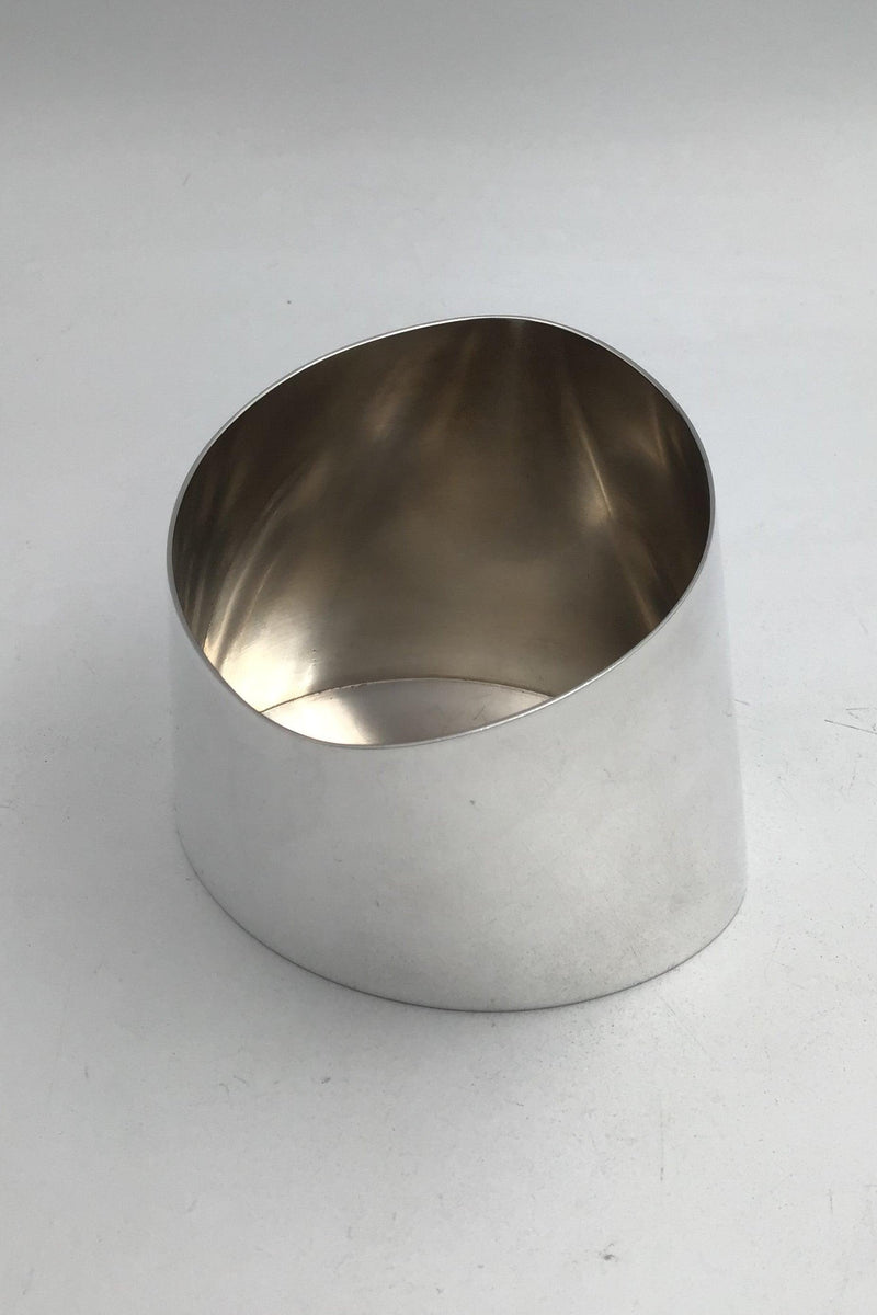 Georg Jensen Sterling Sølv Ellipseformet Vase / Bæger Verner Panton - Danam Antik