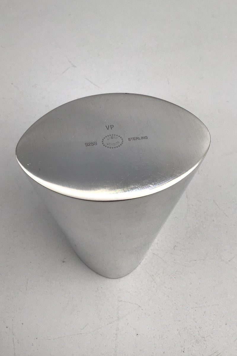 Georg Jensen Sterling Sølv Ellipseformet Vase / Bæger Verner Panton - Danam Antik