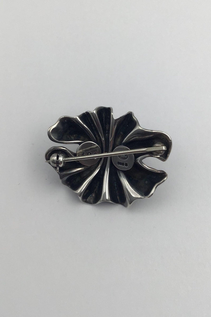 Georg Jensen Sterling Sølv / Guld Broche No 400 Lene Munthe - Danam Antik