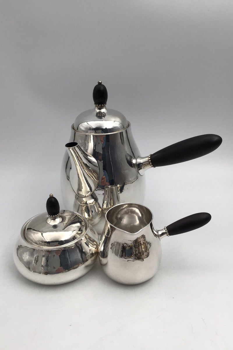 Georg Jensen Sterling Sølv Kaffesæt No. 80 (1925-1933) - Danam Antik