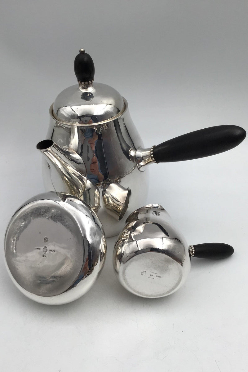 Georg Jensen Sterling Sølv Kaffesæt No. 80 (1925-1933) - Danam Antik