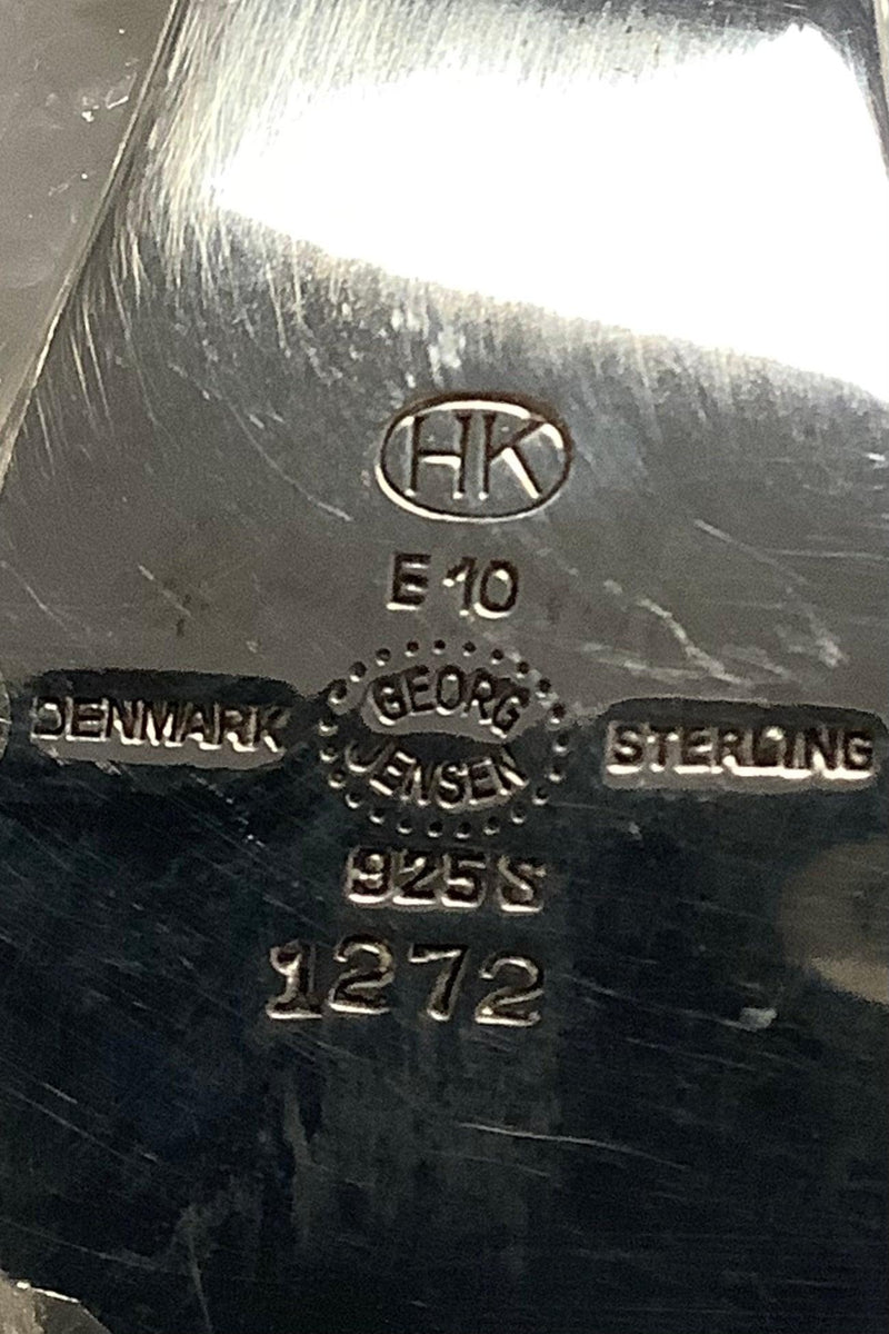 Georg Jensen Sterling Sølv Lysekrone af Henning Koppel med glas No 1272 fra 1979 - Danam Antik