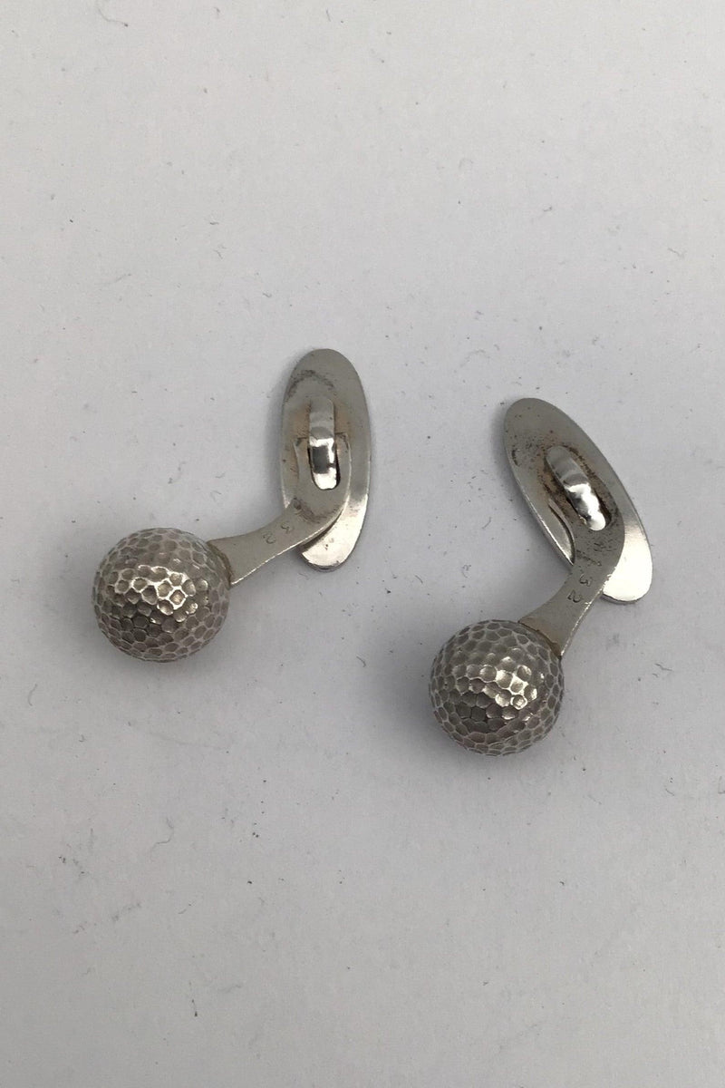 Georg Jensen Sterling Sølv Manchetknapper No. 132 (Golf-bold) - Danam Antik