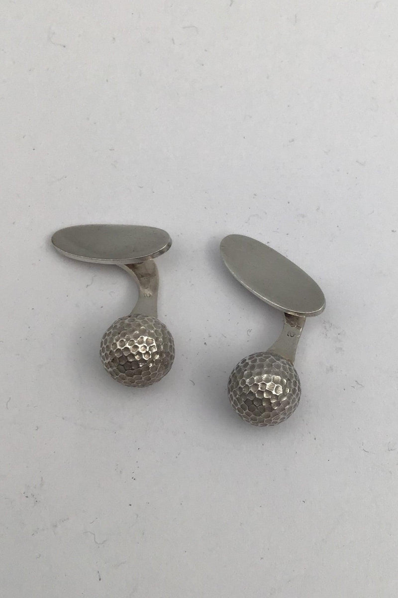 Georg Jensen Sterling Sølv Manchetknapper No. 132 (Golf-bold) - Danam Antik