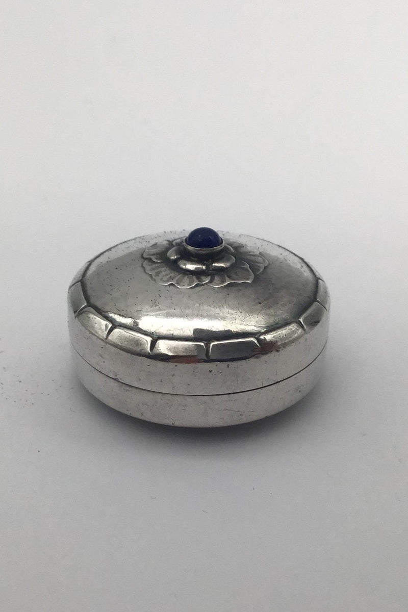 Georg Jensen Sterling Sølv Pilleæske No. 79 D (Lapis Lazuli) - Danam Antik