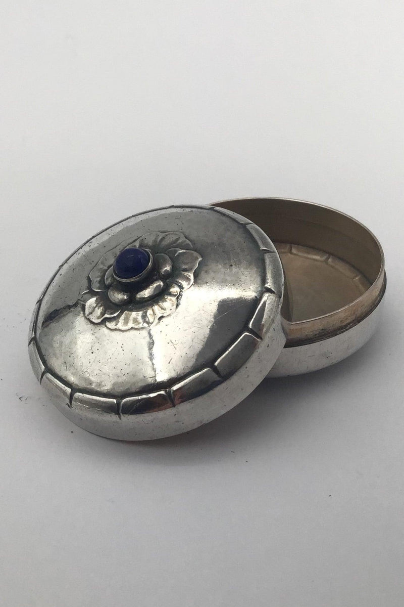 Georg Jensen Sterling Sølv Pilleæske No. 79 D (Lapis Lazuli) - Danam Antik