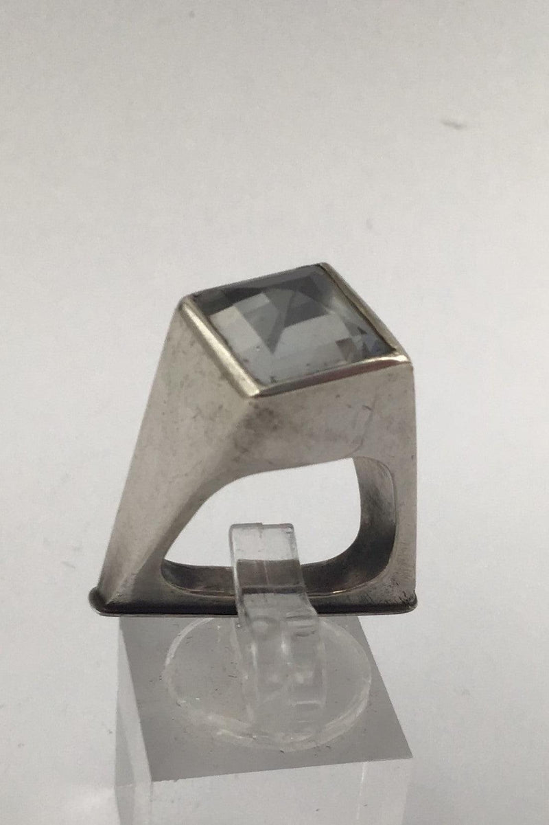 "Georg Jensen" Vivianna Torun Bülow-Hübe Sterling Sølv Ring Quartz - Danam Antik