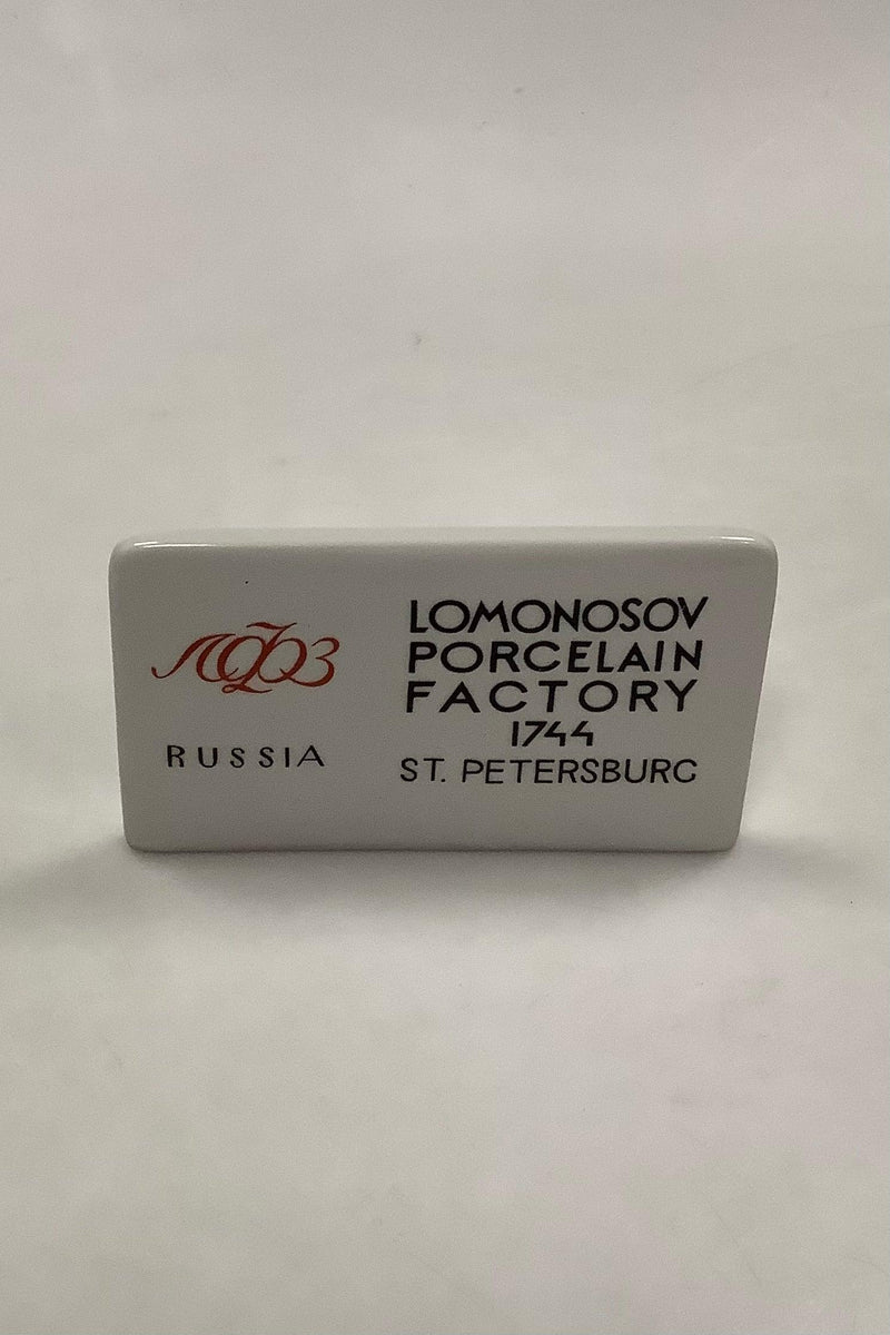 Lomonosov Porcelæn Forhandler Skilt - Danam Antik