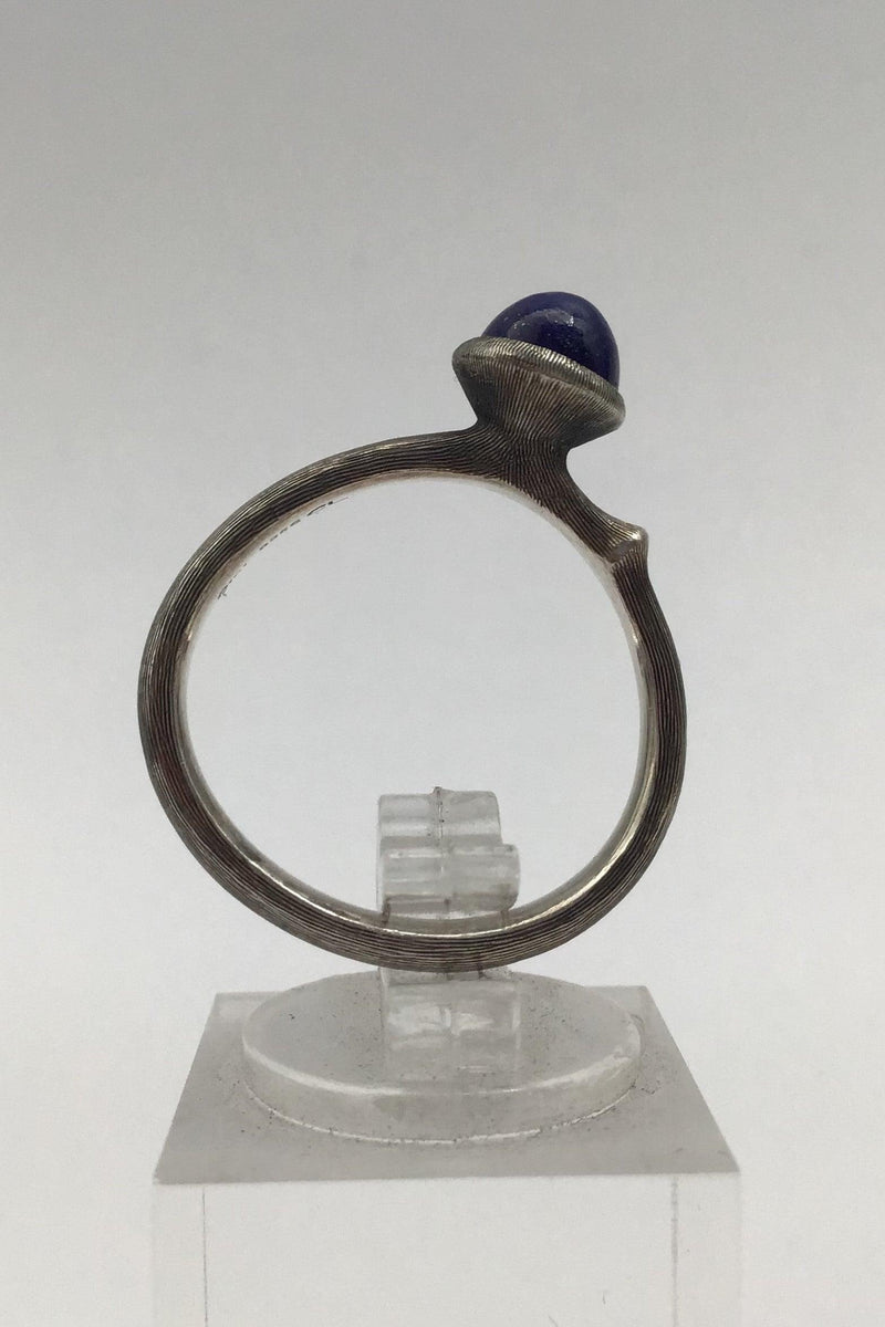 Ole Lynggaard Sterling Sølv Lotus Ring (Lapis Lazuli) - Danam Antik