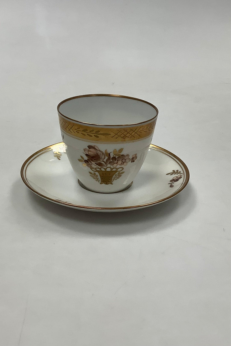 Royal Copenhagen Guldkurv Kaffekop og Underkop No 9069 - Danam Antik