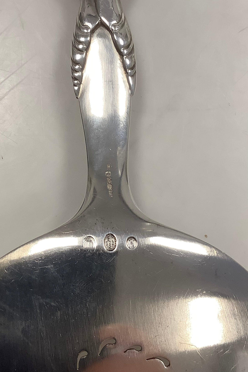 Georg Jensen Sterling Sølv Ornamental Fiske Serveringsgaffel og spade No 55 - Danam Antik